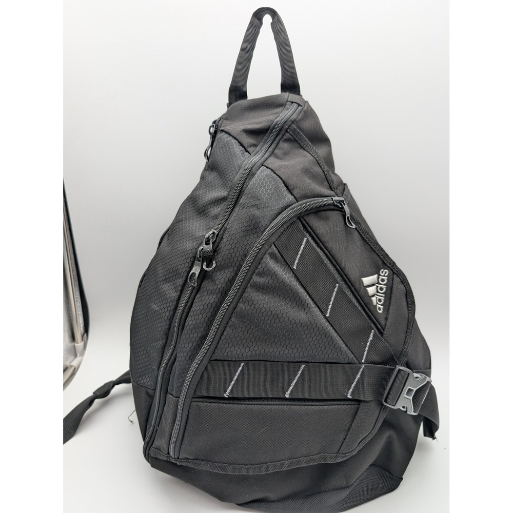 Adidas LoadSpring Black Sling Backpack One Strap Crossbody Bag Honeycomb Texture